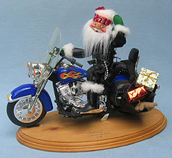 Annalee 10" Biker Santa on Motorcycle - Mint - Prototype - Signed - 193198