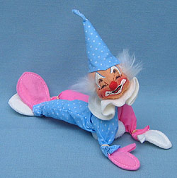 Annalee 10" Pink & Blue Clown - Mint - 195687x