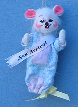 Annalee 3" New Arrival Baby Mouse Ornament - Mint - 196504