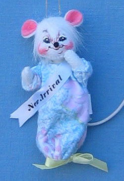 Annalee 3" New Arrival Baby Mouse Ornament - Mint - 196504ox