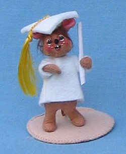 Annalee 3" Graduation Girl Mouse - Mint - 198897