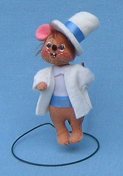 Annalee 3" Groom Mouse - Open Eyes - Mint - 199996