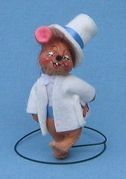 Annalee 3" Groom Mouse - Closed Eyes - Mint - 199996xo