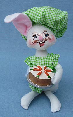 Annalee 6" Baking Bunny with Carrot Cake - Mint - 200510