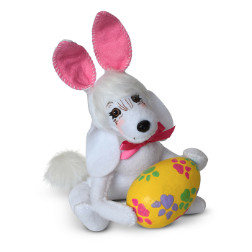 Annalee 6" Easter Puppy Dog with Bunny Ears & Egg 2018 - Mint - 200618