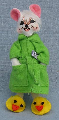 Annalee 5" Rise & Shine Morning Mouse with Duck Slippers 2017 - Mint - 201017