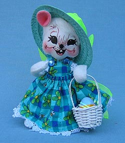 Annalee 6" Spring Girl Mouse - Mint - 201608