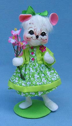 Annalee 6" Spring Girl Mouse - Mint - 201709