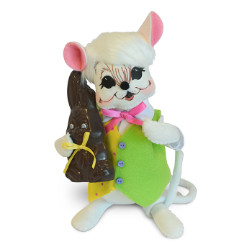 Annalee 8" Easter Boy Mouse with Chocolate Bunny 2018 - Mint - 201718