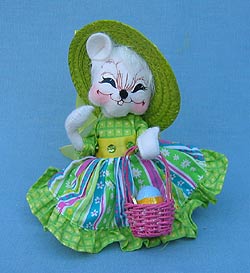 Annalee 6" Sunday Best Girl Mouse Holding Easter Basket - Mint - 201808
