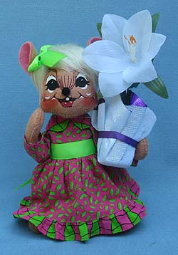 Annalee 8" Easter Lily Mouse - Mint - 201912