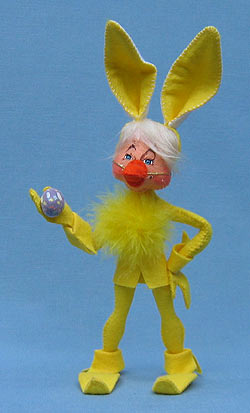 Annalee 10" Yellow Bunny Elf with Egg - Mint - 202009