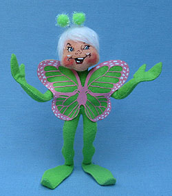 Annalee 9" Green Spring Butterfly Elf 2011 - Mint - 202111