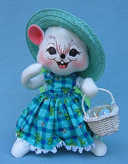 Annalee 10" Spring Girl Mouse - Mint - 202408