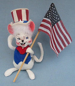 Annalee 7" Patriotic Boy Mouse - Excellent - 203203a