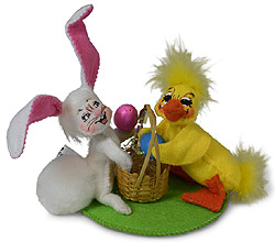 Annalee 3" Bunny & Duck Couple 2019 - Mint - 210019 