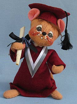 Annalee 7" Graduation Mouse in Maroon - Mint - 210594oxt