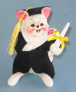 Annalee 5" Graduation Mouse Dated '02 - Mint - 210102