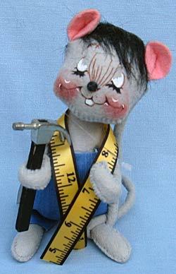 Annalee 7" Mr "Fix-It" Handyman Mouse - Mint - 210800xxt