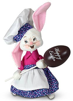 6" Annalee Bunny Chef with Egg Lollipop 2022 - Mint - 211222