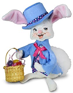Annalee 6" Easter Boy Bunny with Basket 2022 - Mint - 211322
