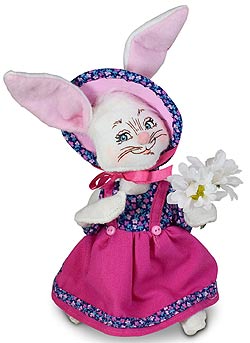 Annalee 6" Girl Bunny with Daisies 2022 - Mint - 211422