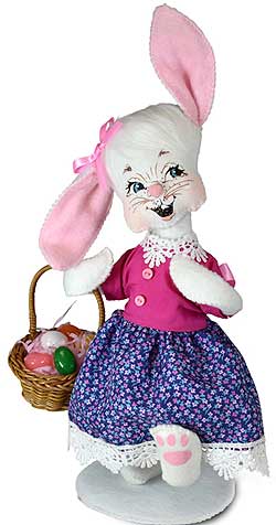 Annalee 8" Girl Mom Bunny with Basket 2022 - Mint - 211722