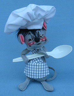 Annalee 7" Chef Mouse Holding Spoon - Mint - 212566
