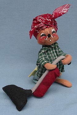 Annalee 7" Vacuum Housewife Mouse - Mint - 213595sqxt
