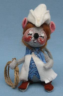 Annalee 7" Cowgirl Mouse - Mint - Signed - 216582s
