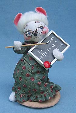 Annalee 7" Teacher Mouse with Slate and Pointer - Mint - 222502