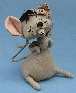 Annalee 10" Country Boy Mouse George - Very Good - Signed - 223464s Annalee 10" Country Boy Mouse George - Very Good - Signed - 223464s