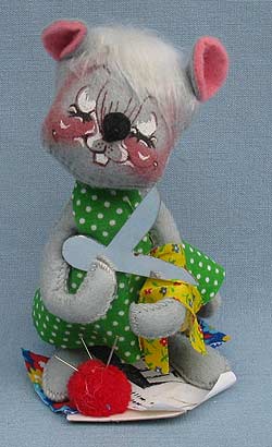 Annalee 7" Sewing Seamstress Mouse - Mint-225584xxt