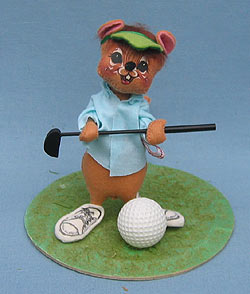 Annalee 7" Golfer Mouse - Near Mint - 229592bl