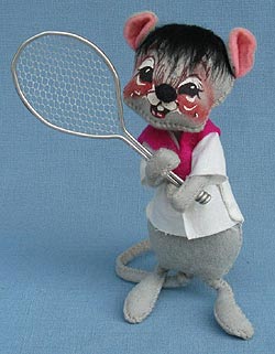 Annalee 7" Tennis Boy Mouse - Excellent - 231069