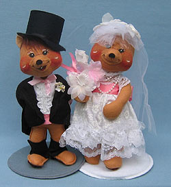 Annalee 10" Bride & Groom Bear - Mint / Near Mint - 2324-2326-91