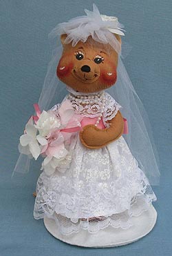 Annalee 10" Bride Bear - Near Mint - 232491 Annalee 10" Bride Bear - Near Mint - 232491