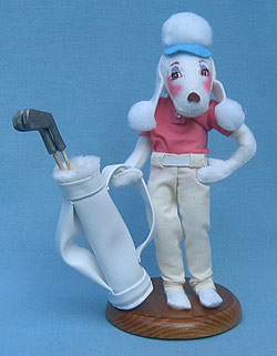 Annalee 9" Golfer Girl Poodle Dog - Mint - 242502