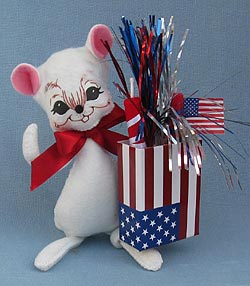 Annalee 6" Patriotic Surprise Mouse 2016 - Mint - 250616