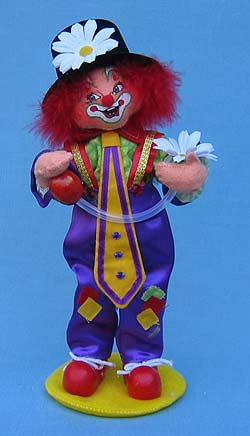 Annalee 10" Squirt the Clown with Flower - Mint - 251208