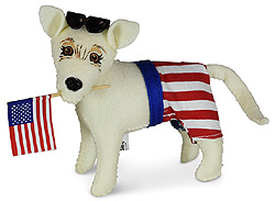 Annalee 5" Beach Pup with Sunglasses & Flag 2021 - Mint - 260221