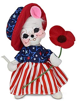 Annalee 6" Poppy Girl Mouse 2024 - Mint - 260624