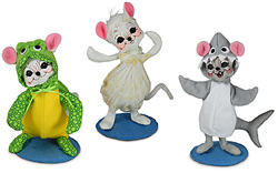 Annalee Set of 3 - 6" Wannabe Beach Mice 2021 - Mint - 2612-2613-261421