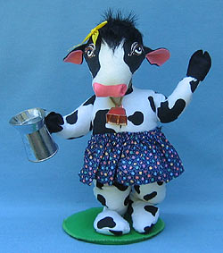 Annalee 12" Blue Hanna Holstein Cow - Mint - 285099