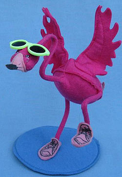 Annalee 10" Flapping Flamingo - Excellent - 289499a