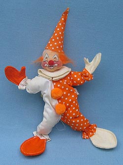 Annalee 10" Orange Clown - Very Good - 295084ora