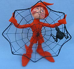Annalee 10" Orange Spider Web Elf - Mint - 299401