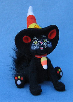 Annalee 4" Candy Corn Witch Cat - Mint - 300008