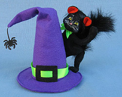 Annalee 4" Witch Hat Kitty Cat 2013 - 300213 - Mint