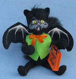 Annalee 4" Trick or Treat Bat Kitty Cat 2015 - Mint - 300215